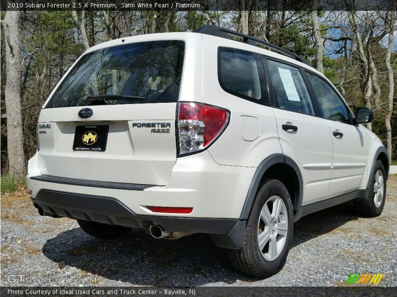 Satin White Pearl / Platinum 2010 Subaru Forester 2.5 X Premium