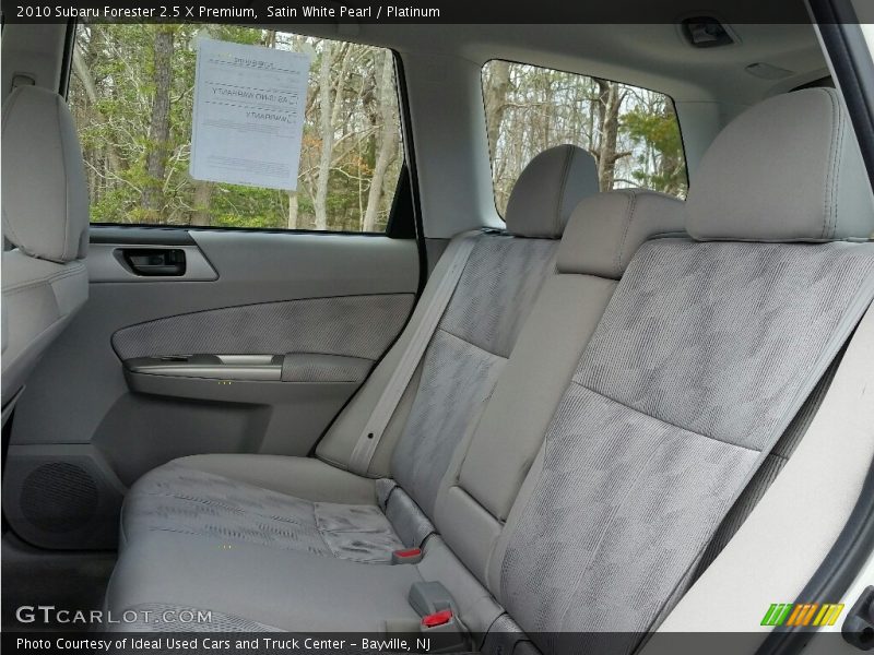Satin White Pearl / Platinum 2010 Subaru Forester 2.5 X Premium