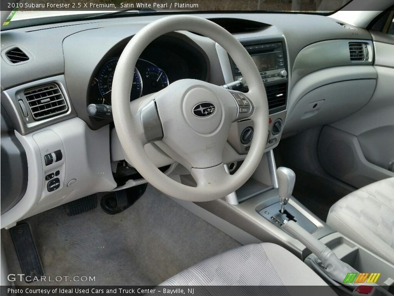 Satin White Pearl / Platinum 2010 Subaru Forester 2.5 X Premium