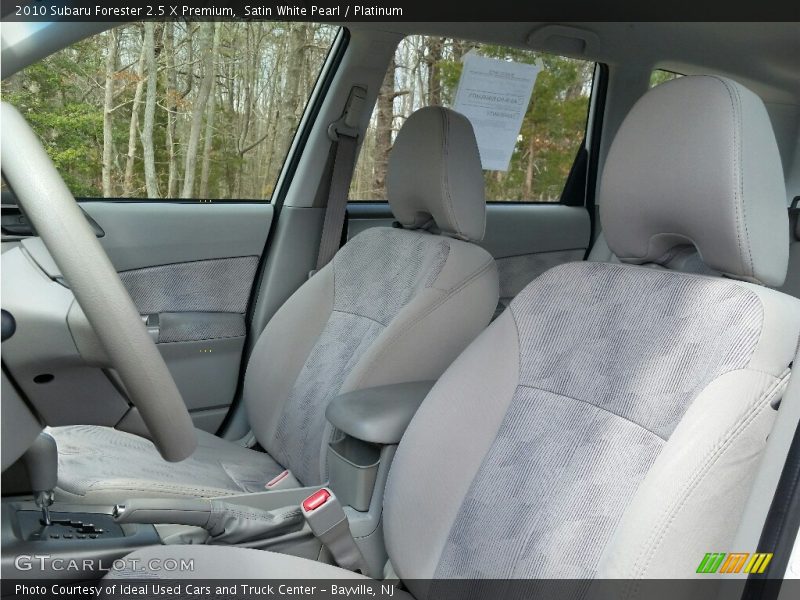 Satin White Pearl / Platinum 2010 Subaru Forester 2.5 X Premium