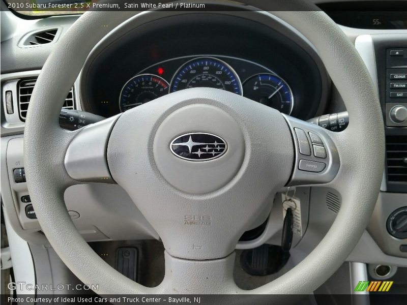 Satin White Pearl / Platinum 2010 Subaru Forester 2.5 X Premium