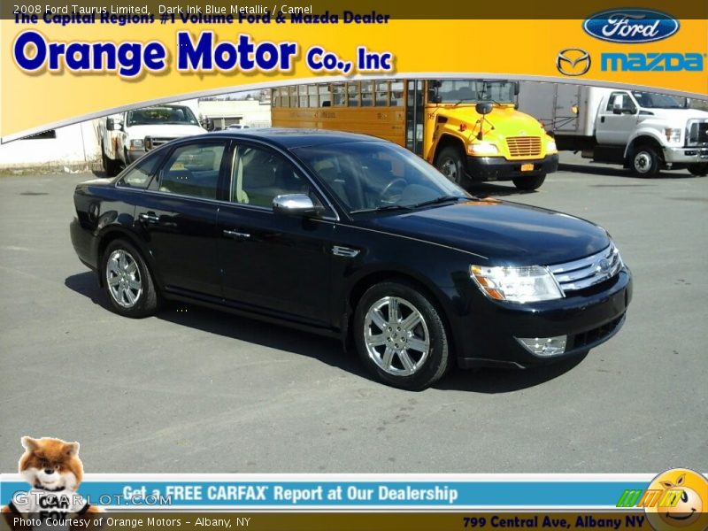 Dark Ink Blue Metallic / Camel 2008 Ford Taurus Limited