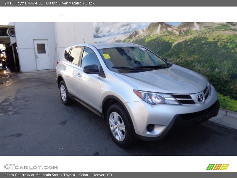 Classic Silver Metallic / Black 2015 Toyota RAV4 LE