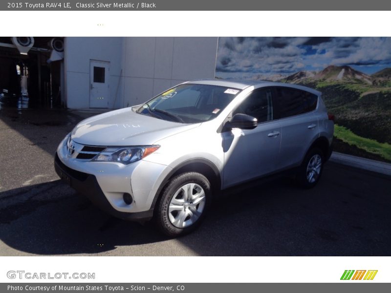Classic Silver Metallic / Black 2015 Toyota RAV4 LE