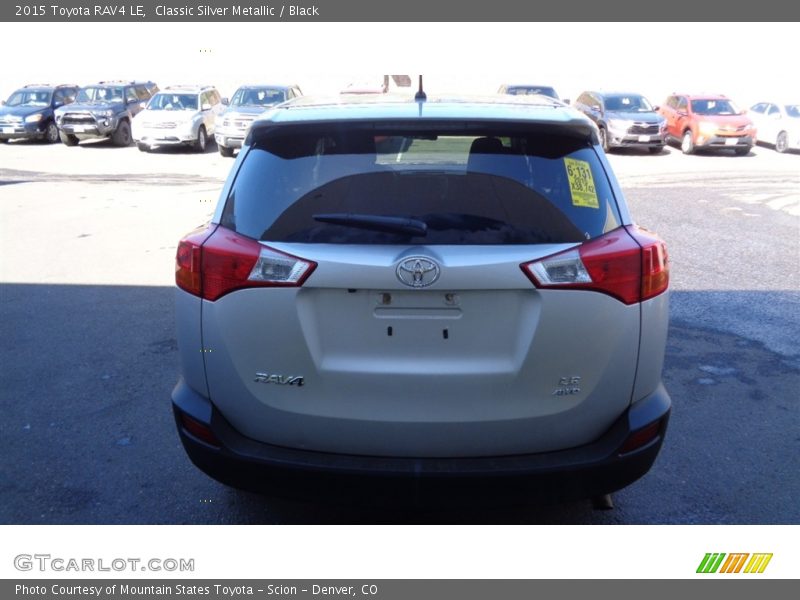 Classic Silver Metallic / Black 2015 Toyota RAV4 LE