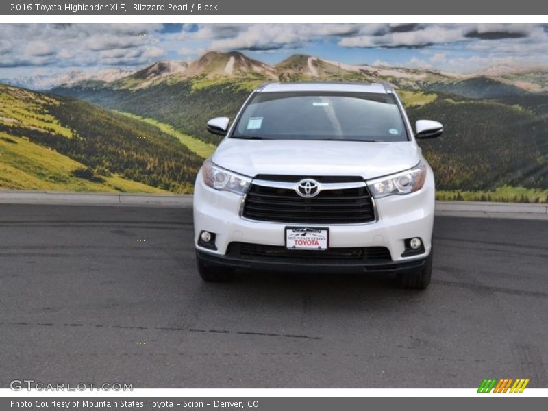 Blizzard Pearl / Black 2016 Toyota Highlander XLE