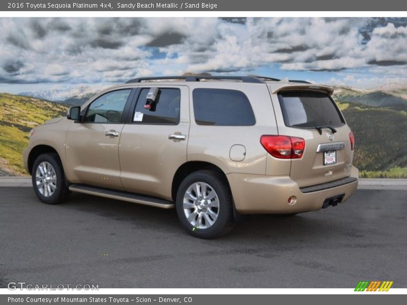 Sandy Beach Metallic / Sand Beige 2016 Toyota Sequoia Platinum 4x4