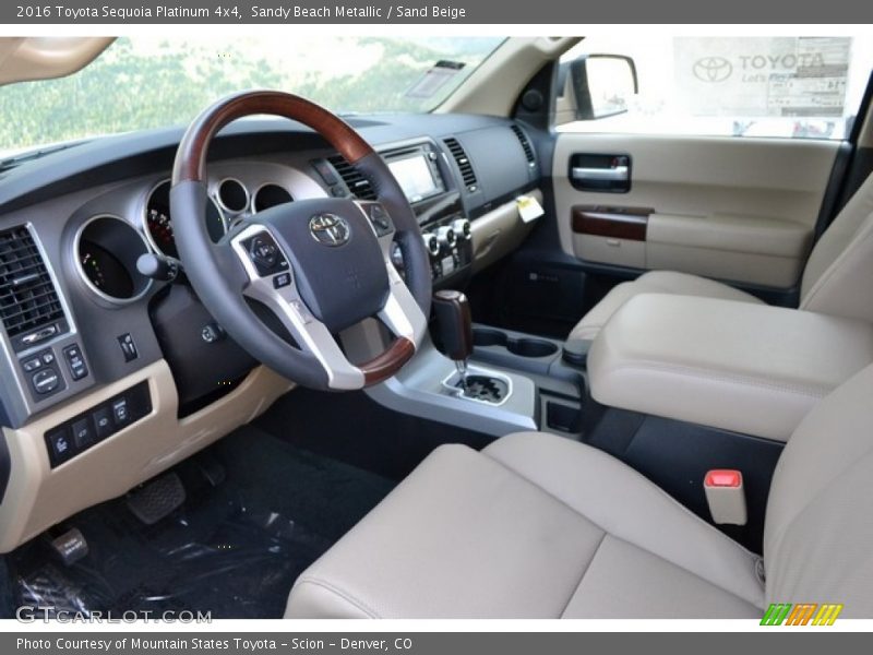 Sandy Beach Metallic / Sand Beige 2016 Toyota Sequoia Platinum 4x4