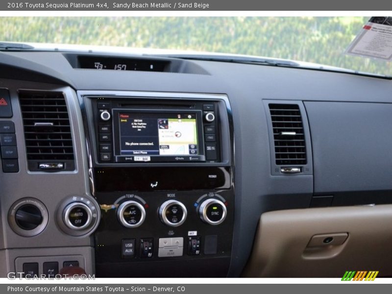 Sandy Beach Metallic / Sand Beige 2016 Toyota Sequoia Platinum 4x4