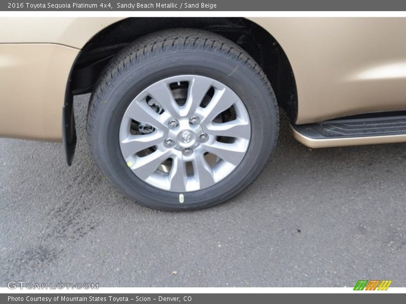 Sandy Beach Metallic / Sand Beige 2016 Toyota Sequoia Platinum 4x4