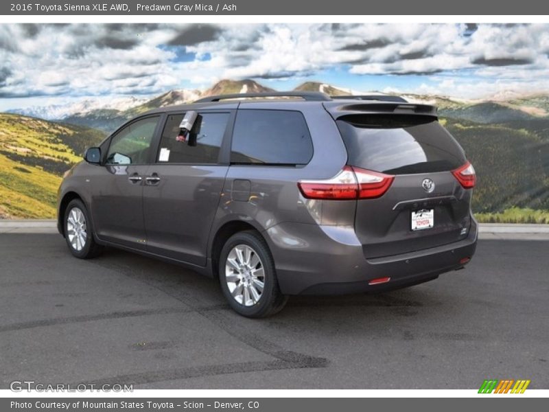 Predawn Gray Mica / Ash 2016 Toyota Sienna XLE AWD