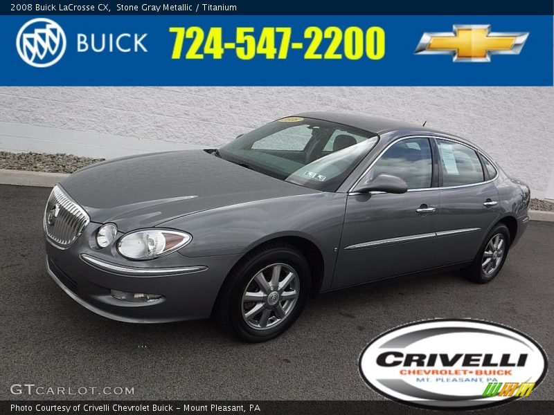 Stone Gray Metallic / Titanium 2008 Buick LaCrosse CX