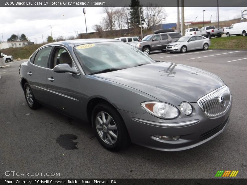 Stone Gray Metallic / Titanium 2008 Buick LaCrosse CX
