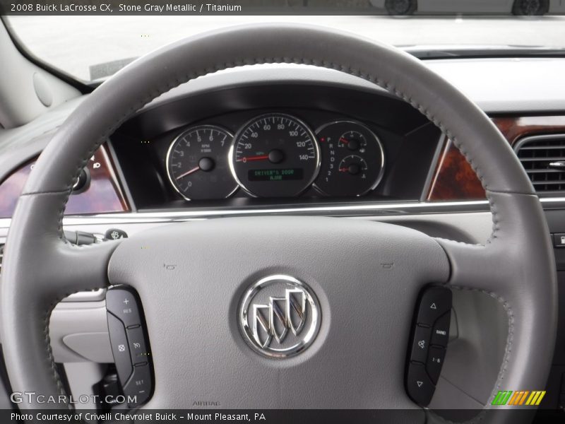 Stone Gray Metallic / Titanium 2008 Buick LaCrosse CX
