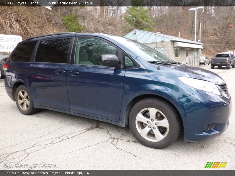 South Pacific Pearl / Bisque 2012 Toyota Sienna LE