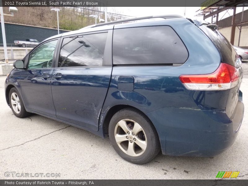 South Pacific Pearl / Bisque 2012 Toyota Sienna LE