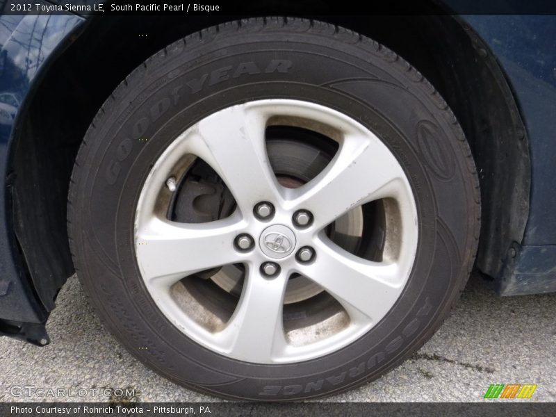 South Pacific Pearl / Bisque 2012 Toyota Sienna LE