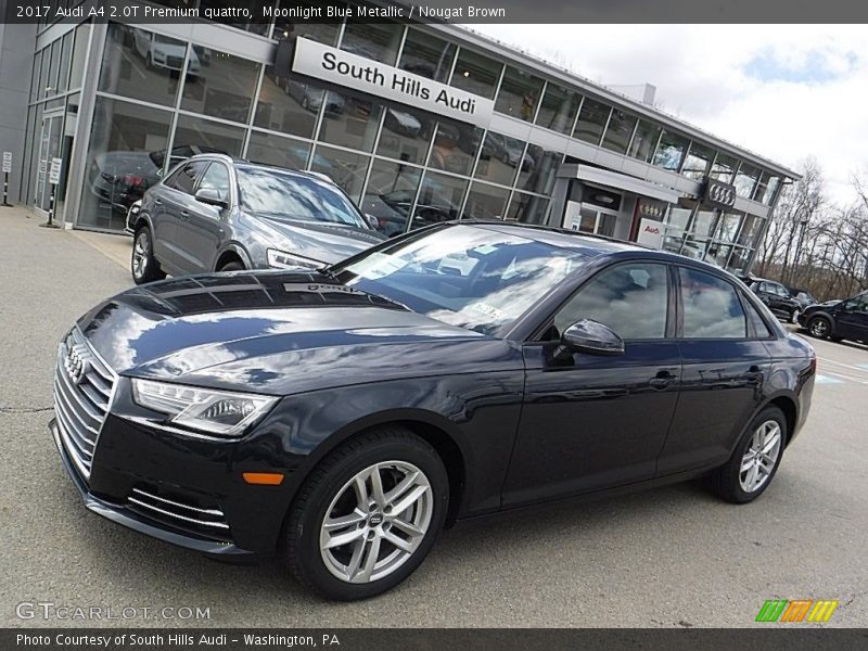 Moonlight Blue Metallic / Nougat Brown 2017 Audi A4 2.0T Premium quattro