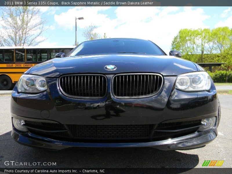 Black Sapphire Metallic / Saddle Brown Dakota Leather 2011 BMW 3 Series 335i Coupe