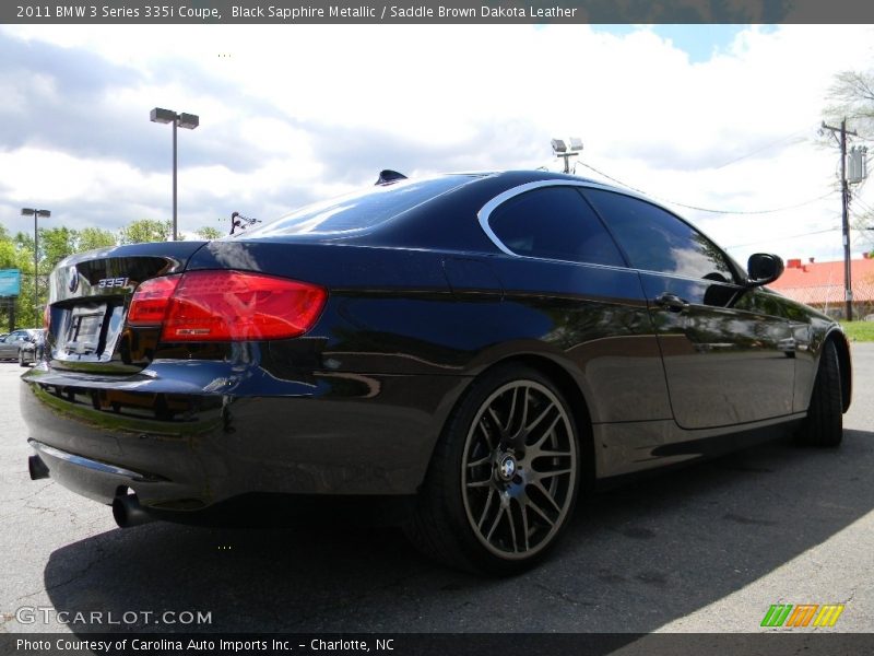 Black Sapphire Metallic / Saddle Brown Dakota Leather 2011 BMW 3 Series 335i Coupe