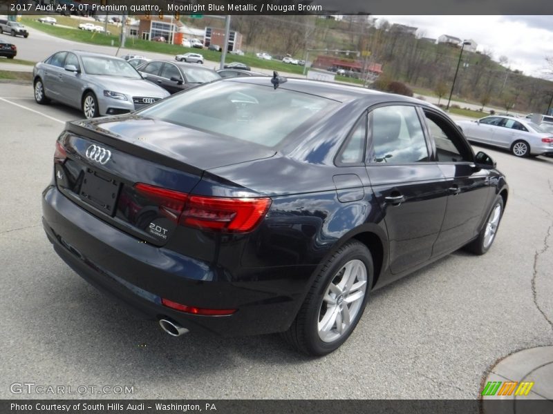 Moonlight Blue Metallic / Nougat Brown 2017 Audi A4 2.0T Premium quattro