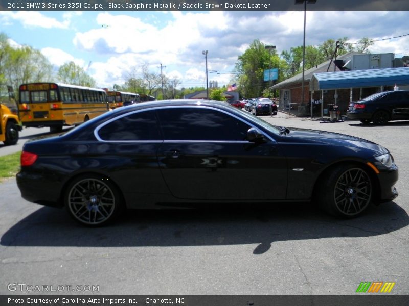 Black Sapphire Metallic / Saddle Brown Dakota Leather 2011 BMW 3 Series 335i Coupe