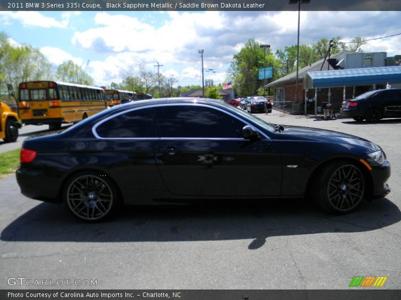 Black Sapphire Metallic / Saddle Brown Dakota Leather 2011 BMW 3 Series 335i Coupe