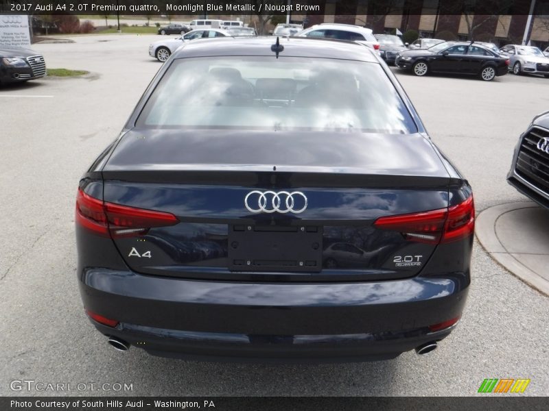 Moonlight Blue Metallic / Nougat Brown 2017 Audi A4 2.0T Premium quattro