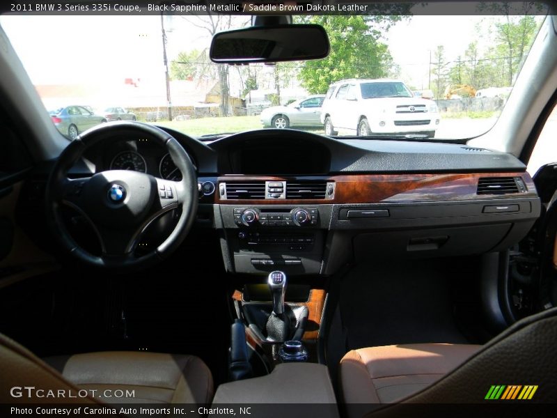 Black Sapphire Metallic / Saddle Brown Dakota Leather 2011 BMW 3 Series 335i Coupe