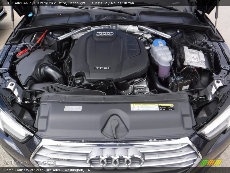  2017 A4 2.0T Premium quattro Engine - 2.0 Liter TFSI Turbocharged DOHC 16-Valve VVT 4 Cylinder