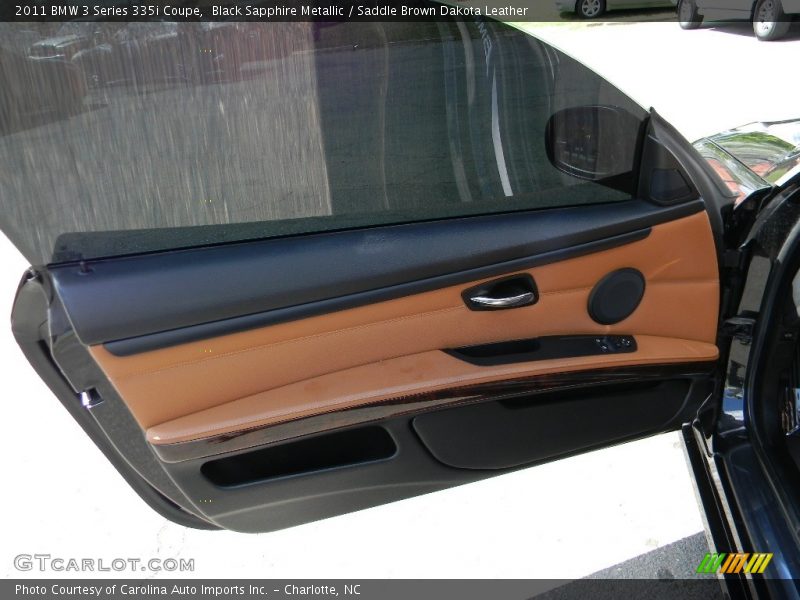 Black Sapphire Metallic / Saddle Brown Dakota Leather 2011 BMW 3 Series 335i Coupe