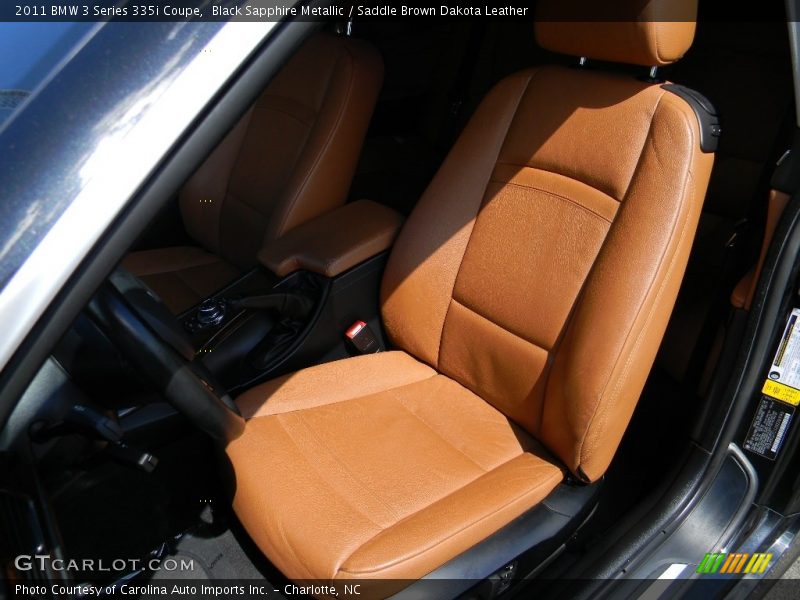 Black Sapphire Metallic / Saddle Brown Dakota Leather 2011 BMW 3 Series 335i Coupe