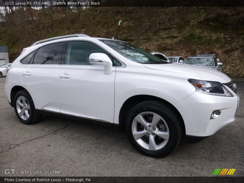 Starfire White Pearl / Black 2015 Lexus RX 350 AWD