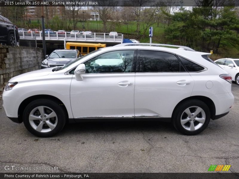 Starfire White Pearl / Black 2015 Lexus RX 350 AWD