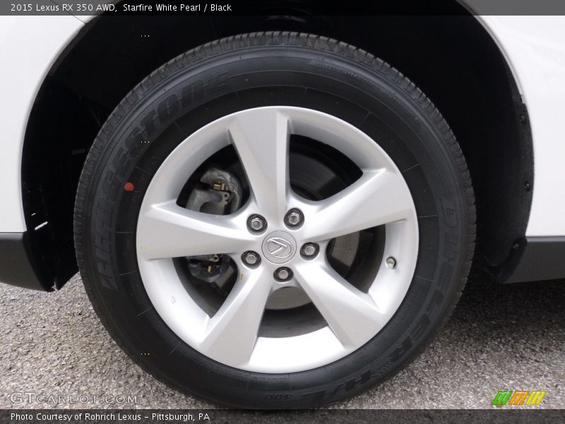 Starfire White Pearl / Black 2015 Lexus RX 350 AWD