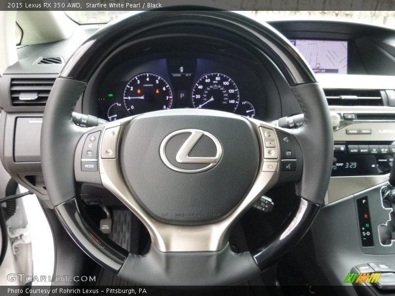 Starfire White Pearl / Black 2015 Lexus RX 350 AWD