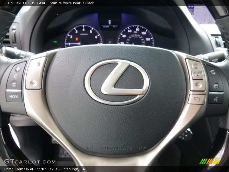 Starfire White Pearl / Black 2015 Lexus RX 350 AWD