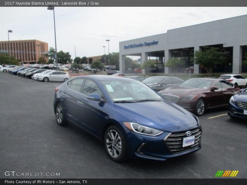 Lakeside Blue / Gray 2017 Hyundai Elantra Limited