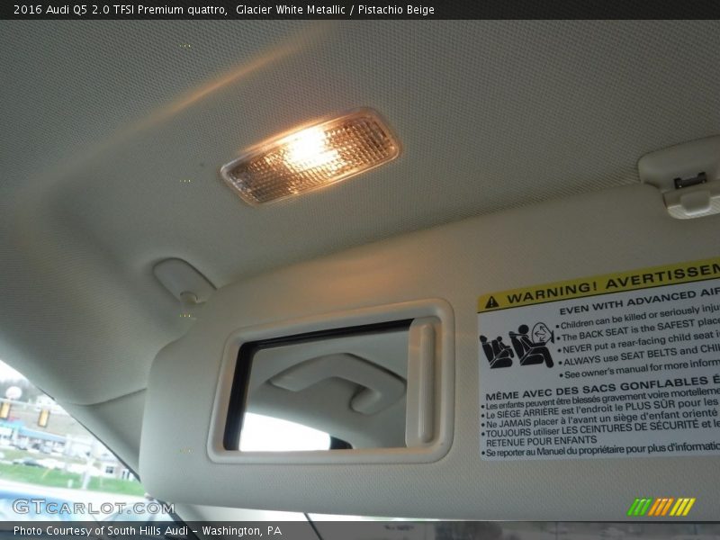 Glacier White Metallic / Pistachio Beige 2016 Audi Q5 2.0 TFSI Premium quattro
