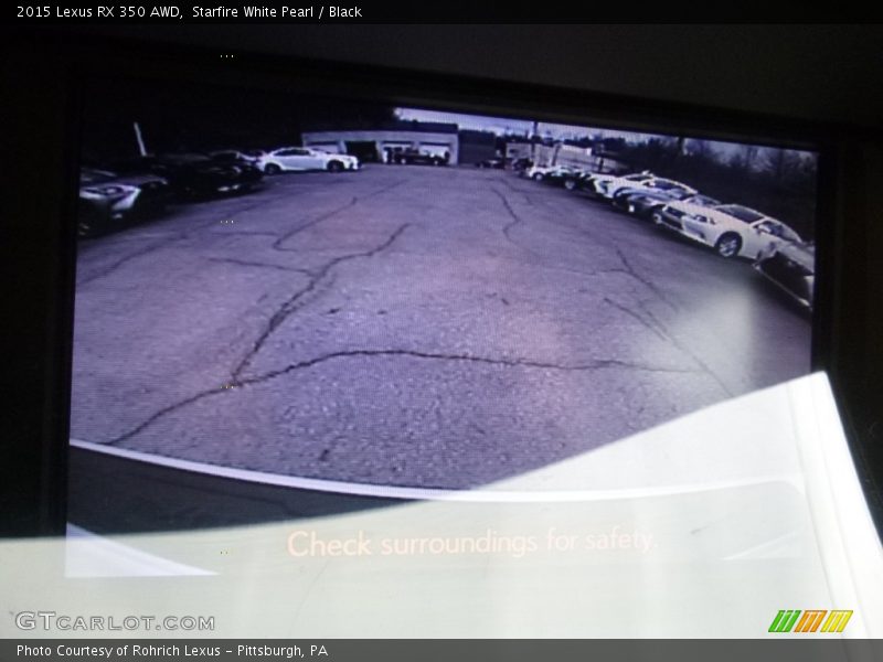 Starfire White Pearl / Black 2015 Lexus RX 350 AWD