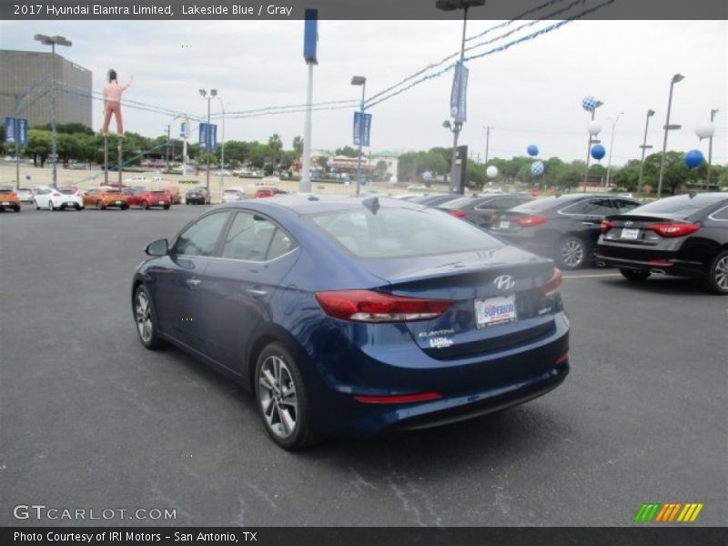 Lakeside Blue / Gray 2017 Hyundai Elantra Limited