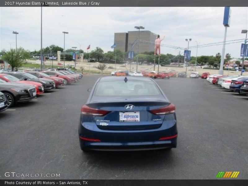 Lakeside Blue / Gray 2017 Hyundai Elantra Limited