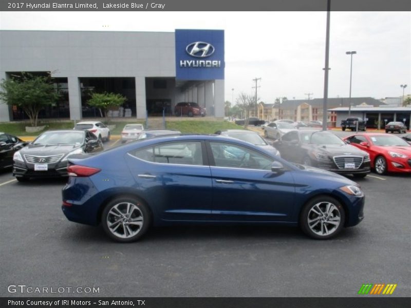 Lakeside Blue / Gray 2017 Hyundai Elantra Limited