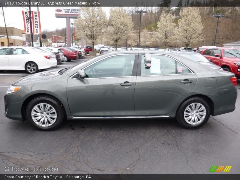 Cypress Green Metallic / Ivory 2013 Toyota Camry LE
