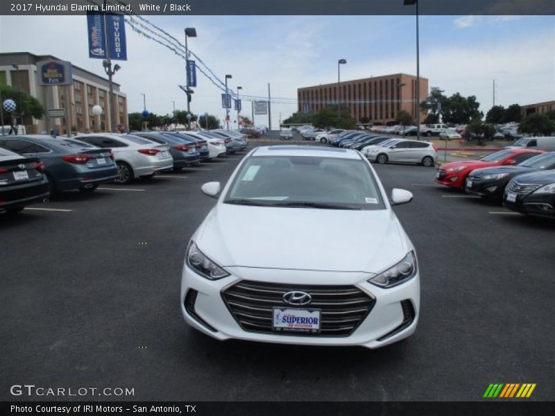 White / Black 2017 Hyundai Elantra Limited