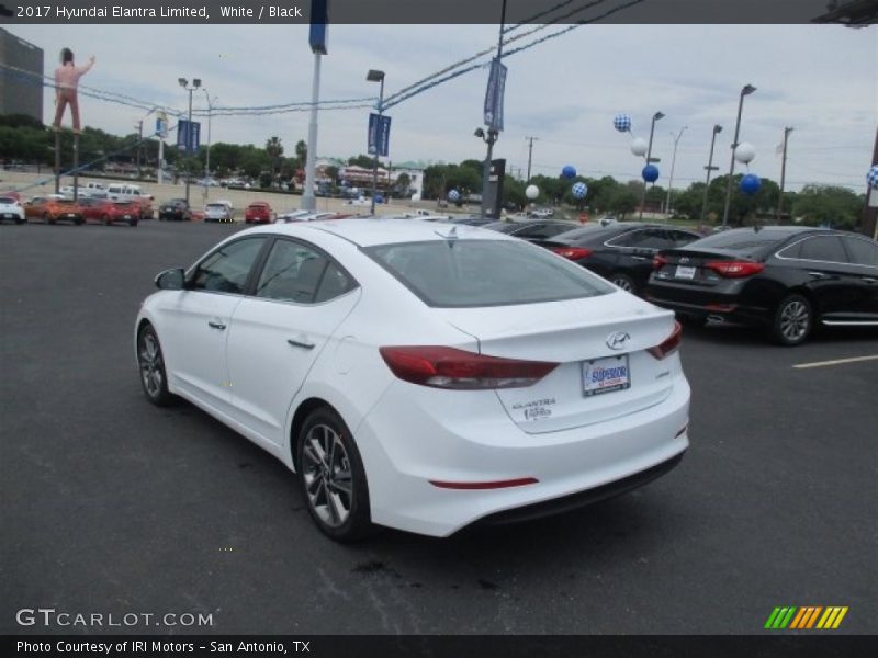 White / Black 2017 Hyundai Elantra Limited