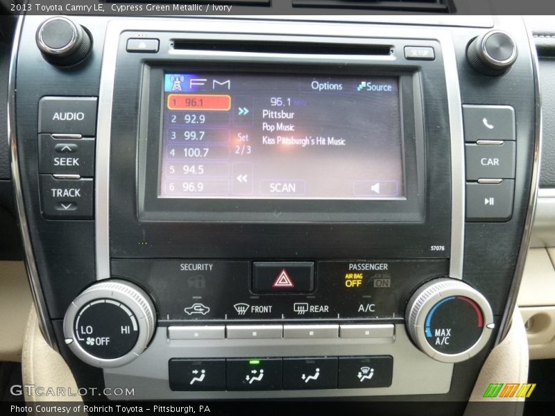 Cypress Green Metallic / Ivory 2013 Toyota Camry LE