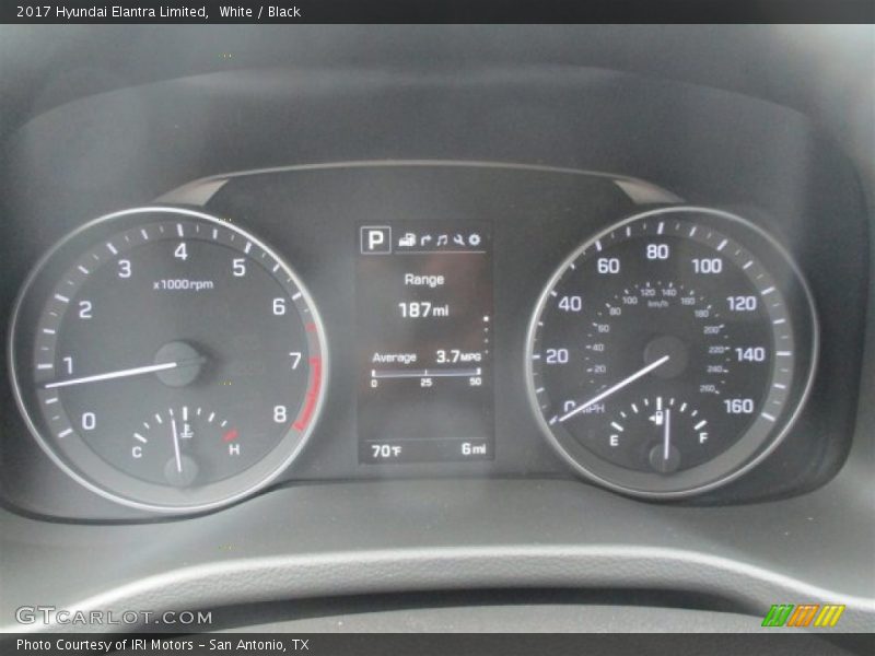 White / Black 2017 Hyundai Elantra Limited