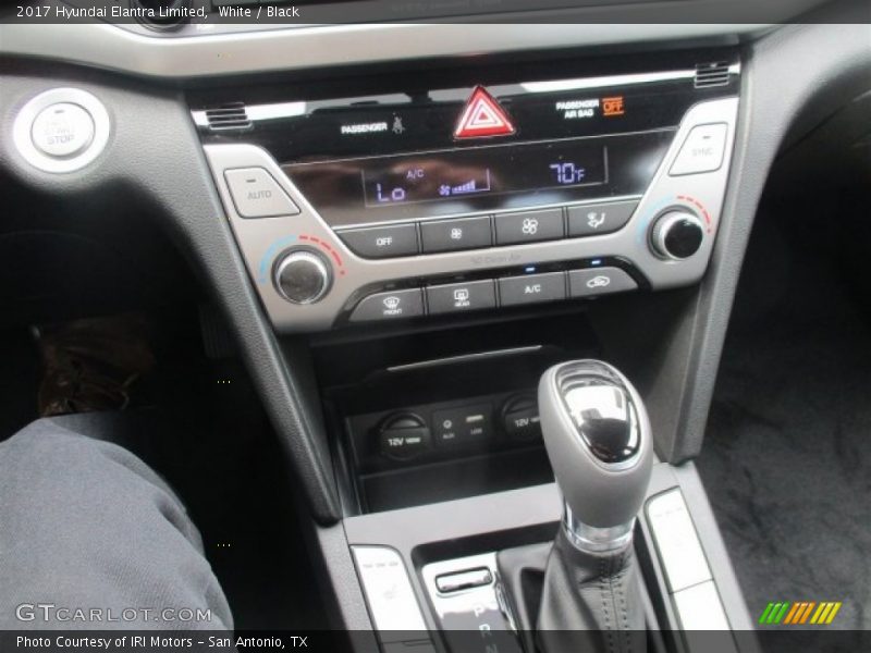 White / Black 2017 Hyundai Elantra Limited