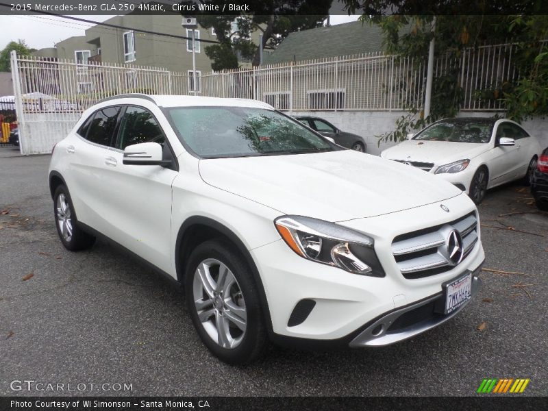 Cirrus White / Black 2015 Mercedes-Benz GLA 250 4Matic